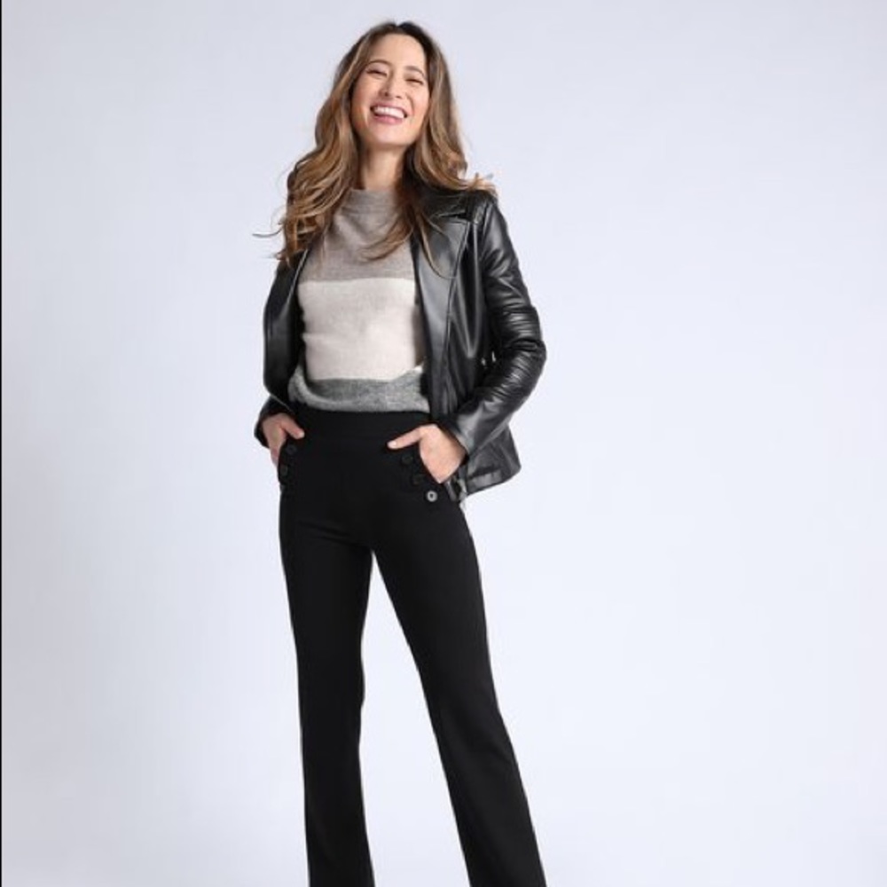 Betabrand six button bootcut dress pant yoga pants